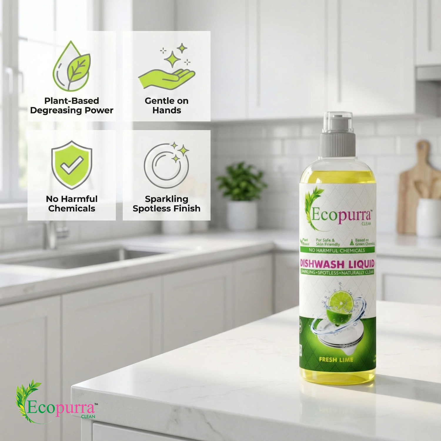 Natural Plant Based Dishwash Liquid