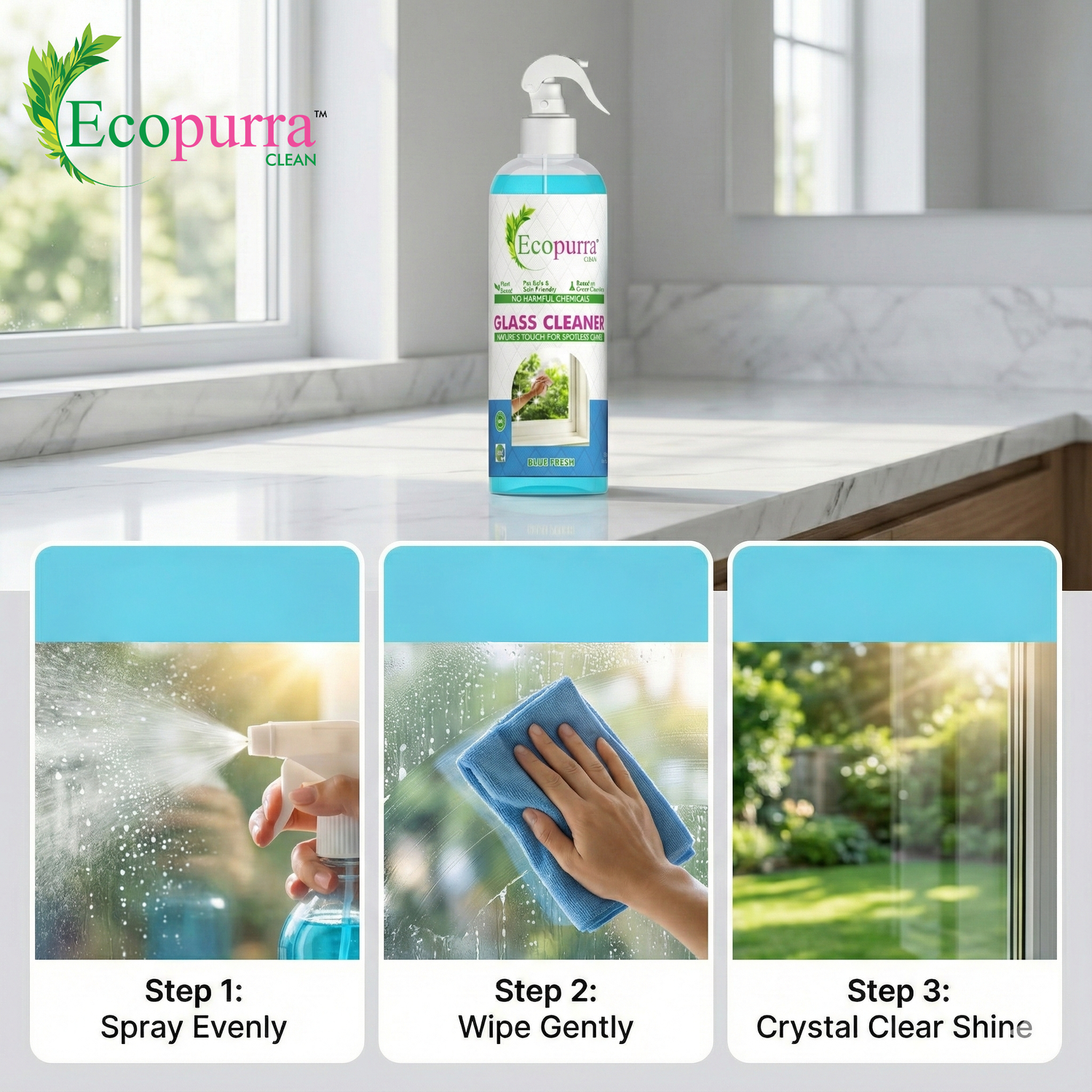 Natural Plant Based Glass Cleaner